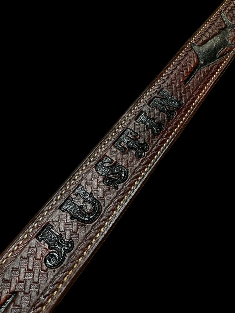 Belts - Hand tooled buckle closure