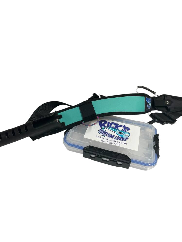 Wade Fishing Strap Black W/Aqua Accents - Image 2
