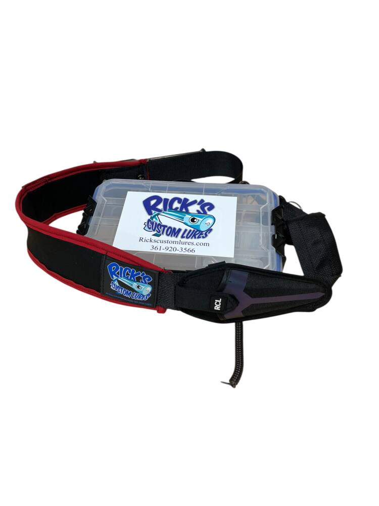 Wade fishing strap black w/red trim - Image 3